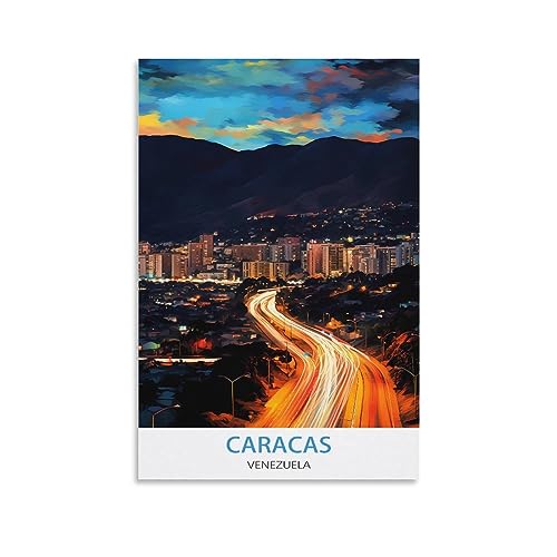 KmoNo Caracas Venezuela Vintage-Reise-Poster, 50 x 75 cm, Poster, Dekoration, Gemälde, Leinwand, Wandkunst, Wohnzimmer, Schlafzimmer KmoNo Caracas Venezuela Vintage-Reise-Poster, 50 x 75 cm, Poster, Dekoration, Gemälde, Leinwand, Wandkunst, Wohnzimmer, Schlafzimmer von KmoNo