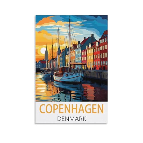 KmoNo Copenhagen Dänemark Vintage Reiseposter 20 x 30 cm Poster Dekor Malerei Leinwand Wandkunst Wohnzimmer Poster Schlafzimmer KmoNo Copenhagen Dänemark Vintage Reiseposter 20 x 30 cm Poster Dekor Malerei Leinwand Wandkunst Wohnzimmer Poster Schlafzimmer von KmoNo