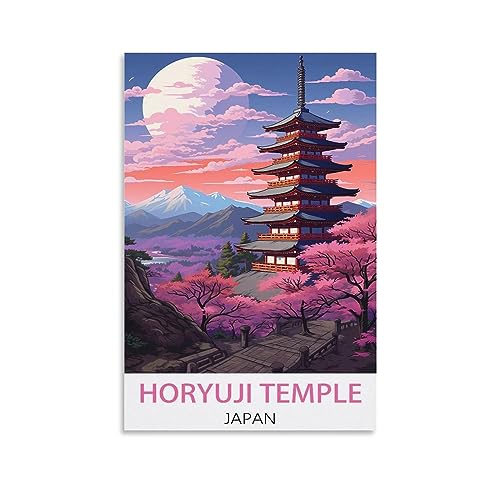 KmoNo Horyuji Tempel Japan Vintage Reise Poster 20 x 30 cm Poster Dekor Malerei Leinwand Wandkunst Wohnzimmer Poster Schlafzimmer KmoNo Horyuji Tempel Japan Vintage Reise Poster 20 x 30 cm Poster Dekor Malerei Leinwand Wandkunst Wohnzimmer Poster Schlafzimmer von KmoNo