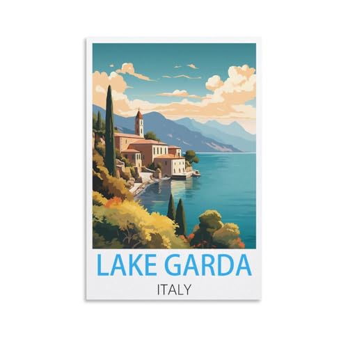 KmoNo Poster, Motiv: Gardasee, Italien, Vintage-Reiseposter, 20 x 30 cm, Poster, Dekoration, Gemälde, Leinwand, Wandkunst, Wohnzimmer, Schlafzimmer KmoNo Poster, Motiv: Gardasee, Italien, Vintage-Reiseposter, 20 x 30 cm, Poster, Dekoration, Gemälde, Leinwand, Wandkunst, Wohnzimmer, Schlafzimmer von KmoNo