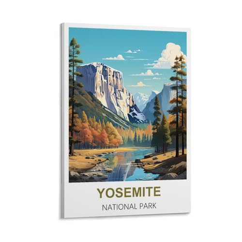 KmoNo Yosemite Nationalpark-Reiseposter, Vintage-Poster, 20 x 30 cm, Wanddekoration, Gemälde, Leinwand, Wandkunst, Wohnzimmer, Poster, Schlafzimmer KmoNo Yosemite Nationalpark-Reiseposter, Vintage-Poster, 20 x 30 cm, Wanddekoration, Gemälde, Leinwand, Wandkunst, Wohnzimmer, Poster, Schlafzimmer von KmoNo