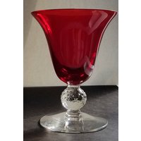 Morgantown Golfball Tulpe Rubinrote Cordials | 3Er Set von Kmorphous