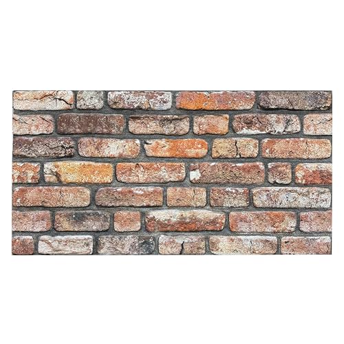 K&B Paneele - 3D-Wandpaneel, Styropor-Wandverkleidung, realistischer Multi-Braun, rustikaler Ziegelstein-Effekt, leicht, einfach zu installieren, doppelte Isolierung zur Reduzierung von akustischen von KnB