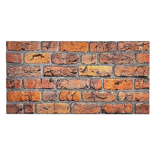 K&B Paneele - 3D-Wandpaneel, Styropor-Wandverkleidung, realistischer Multi-Rot-Ziegelstein-Effekt, leicht, einfach zu installieren, doppelte Isolierung zur Reduzierung von akustischen Geräuschen von KnB