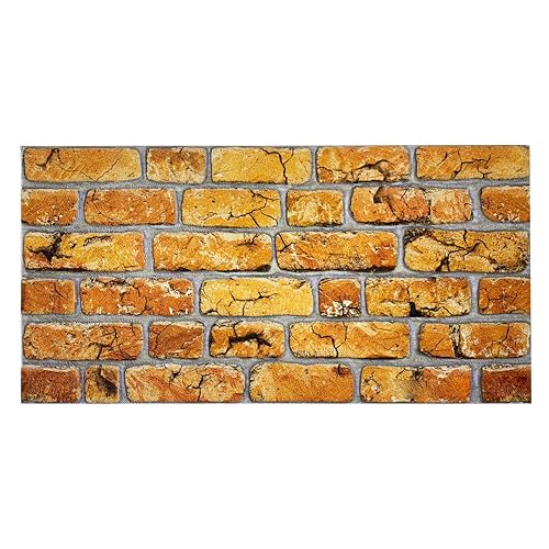 K&B Paneele - 3D-Wandpaneel, Styropor-Wandverkleidung, realistischer gelber rustikaler Ziegelsteineffekt, leicht, einfach zu installieren, doppelte Isolierung zur Reduzierung von akustischen K&B Paneele - 3D-Wandpaneel, Styropor-Wandverkleidung, realistischer gelber rustikaler Ziegelsteineffekt, leicht, einfach zu installieren, doppelte Isolierung zur Reduzierung von akustischen von KnB