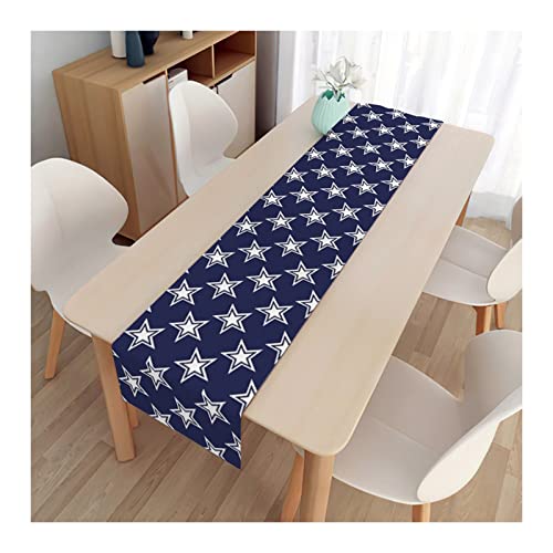 KnBoB Leinen Blau Stern Tischläufer Outdoor Tischdekoration Modern Esstisch Festlich Party 33 x 150 cm KnBoB Leinen Blau Stern Tischläufer Outdoor Tischdekoration Modern Esstisch Festlich Party 33 x 150 cm von KnBoB
