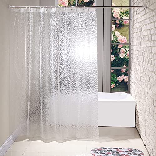 KnSam Duschvorhang 180 x 200cm Eva Wasserwürfel Verdickung Duschvorhänge Badvorhänge Fenster 3D Wasserdicht Anti Schimmel Umweltfreundlich Waschbar Shower Curtains Halbtransparent von KnSam