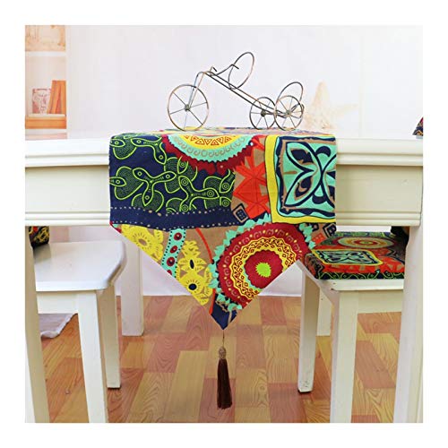 KnSam Tischläufer, Tischläufe Indischer Stil Mit Quaste Leinen Baumwolle Tischläufer Lang Tischdekoration Bunt 32X160cm KnSam Tischläufer, Tischläufe Indischer Stil Mit Quaste Leinen Baumwolle Tischläufer Lang Tischdekoration Bunt 32X160cm von KnSam