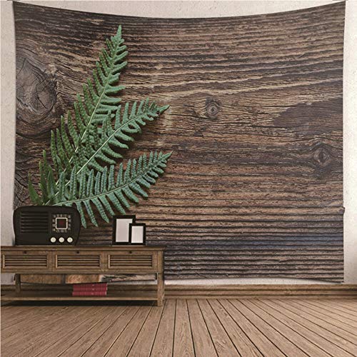KnSam Wandteppich, Tapisserie Wandbehang Wohnzimmer Heimdekorationen Aus Polyester Grünes Blatt Auf Holzbrett Grün Braun 350X256Cm Wandteppiche KnSam Wandteppich, Tapisserie Wandbehang Wohnzimmer Heimdekorationen Aus Polyester Grünes Blatt Auf Holzbrett Grün Braun 350X256Cm Wandteppiche von KnSam