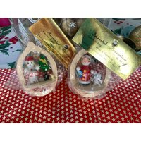 Figur in Ring - Vintage Holzminiatur Weihnachtsschmuck | Marcel Schurman von KnackForKnicks