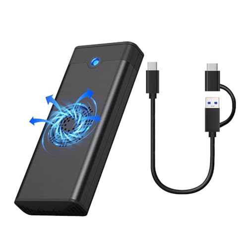 Knadgbft M.2 NVME NGFF Dual Protocol Externer SSD-Gehäuseadapter mit Lüfter, 10 Gbit/S Typ-C 3.1 SSD-Box für 2230-B, Einfach zu Verwenden Knadgbft M.2 NVME NGFF Dual Protocol Externer SSD-Gehäuseadapter mit Lüfter, 10 Gbit/S Typ-C 3.1 SSD-Box für 2230-B, Einfach zu Verwenden von Knadgbft