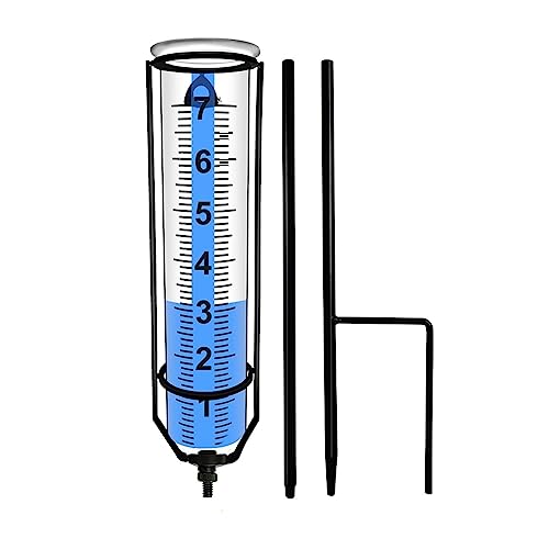 Knadgbft Regenmesser, Frostsicher, Regenmesser, Dekorativer Regenmesser für Den Außenbereich, Am Bewertete Regenmesser für Den Garten mit Pfahl von Knadgbft