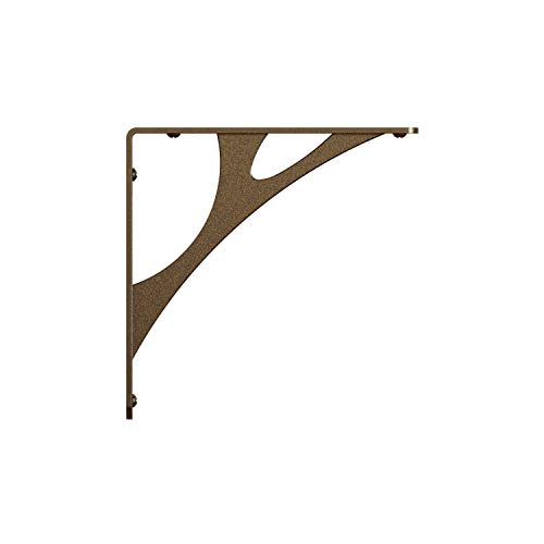 Shelf-Made Manhattan Steel D x 1 in. W x 7.75 in. H Bronze, 500 lbs, Decorative Shelf Bracket von Knape & Vogt