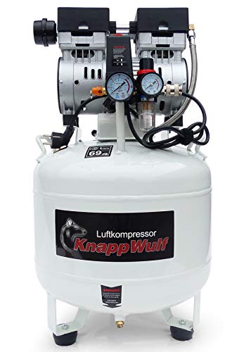 KnappWulf Flüsterkompressor Kompressor Druckluftkompressor KW1040 mit 40L Kessel 69dB von KnappWulf