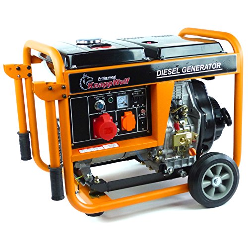 KnappWulf KW5500-3 Diesel Stromerzeuger 5000Watt Notstromaggregat Generator Stromgenerator Orange von KnappWulf