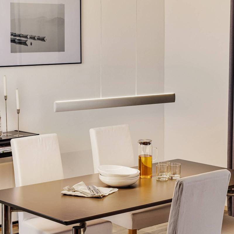 LED-Hängeleuchte Runa, nickel, Länge 92 cm LED-Hängeleuchte Runa, nickel, Länge 92 cm von Knapstein