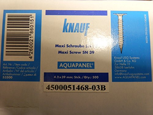 Aquap.Maxi Schrauben 4,3 x 39 (500 Stück) von Knauf