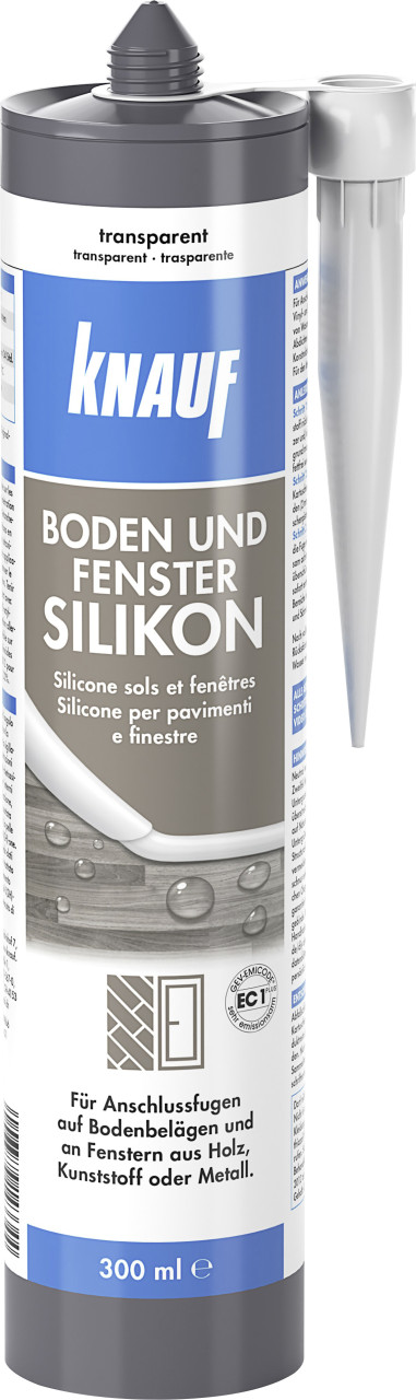 Knauf Boden- & Fenster Silikon 300 ml transparent Knauf Boden- & Fenster Silikon 300 ml transparent von Knauf
