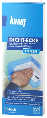 Knauf Dichtecke Innen zum Abdichten von Eck-Bereichen – vorgefertigte Abdichtungs-Ecke, Dicht-Vlies zur Abdichtung von innenliegenden Ecken für innen und außen, 1 Stück von Knauf