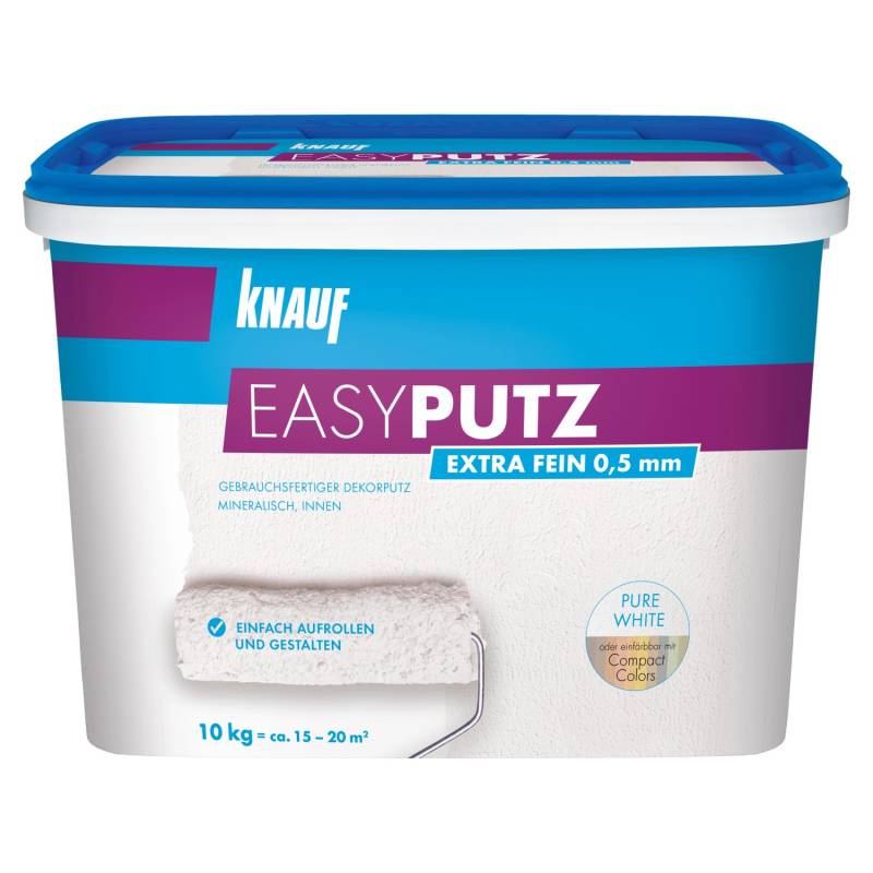 Knauf Easy Putz Schneeweiß Matt Extra Fein 0,5 mm Körnung 10 kg von Knauf