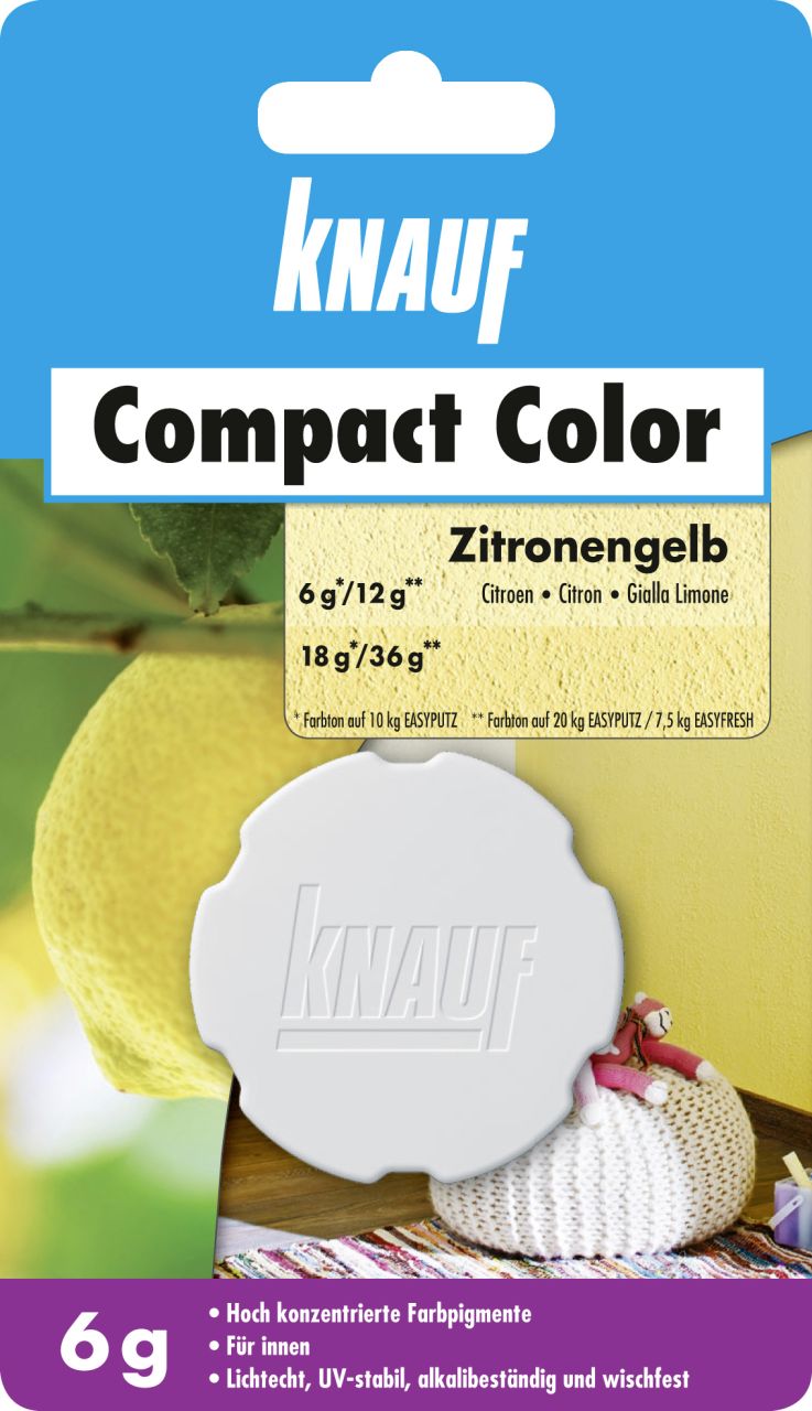 Knauf Farbpigment Compact Color 6 g, zitronengelb von Knauf