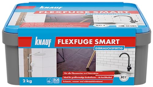 Flexfuge Smart 2 kg weiß, Gebrauchsfertige Fugenmasse für alle Fliesenarten von Knauf