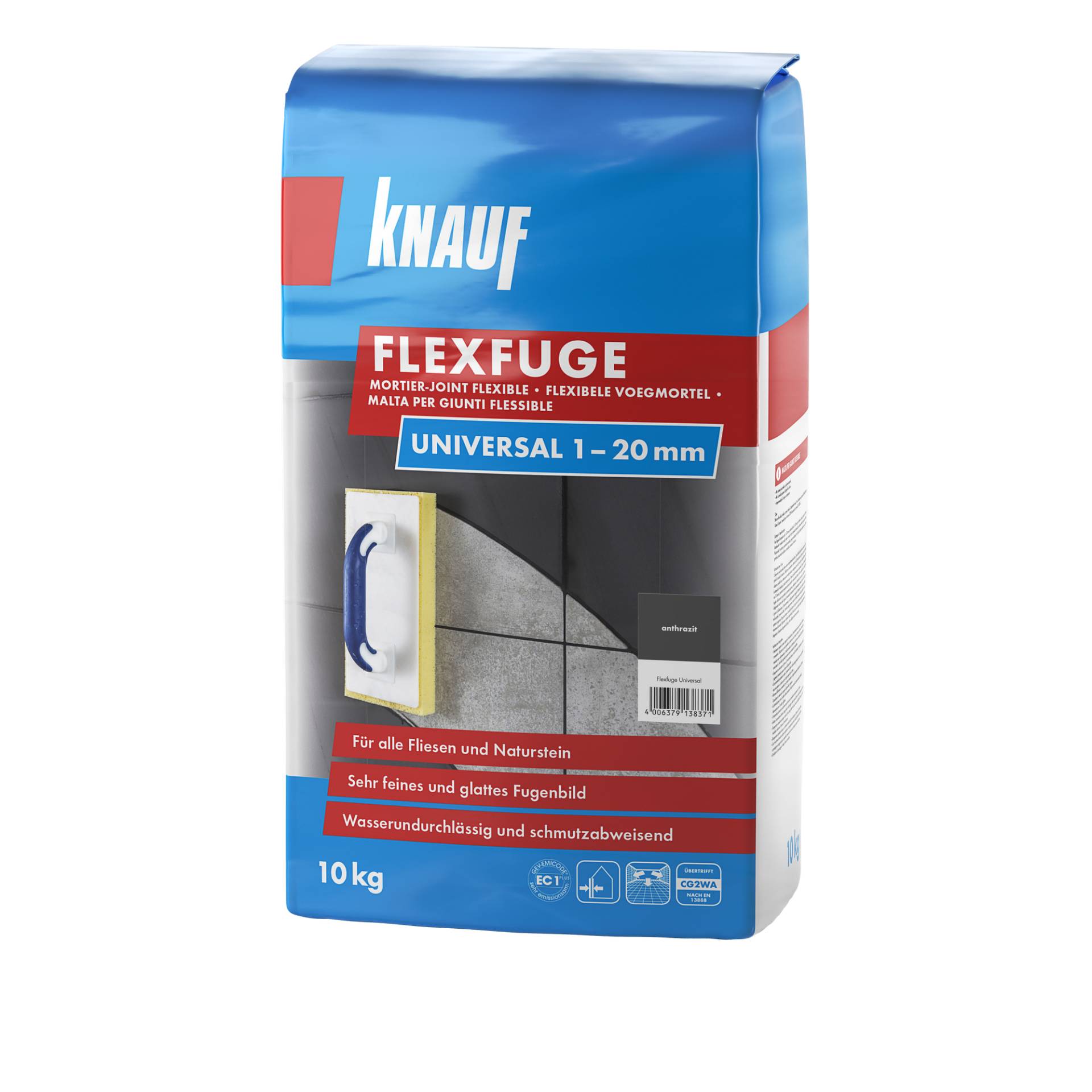 Knauf Flexfuge 'Universal' anthrazit 10 kg Knauf Flexfuge 'Universal' anthrazit 10 kg von Knauf