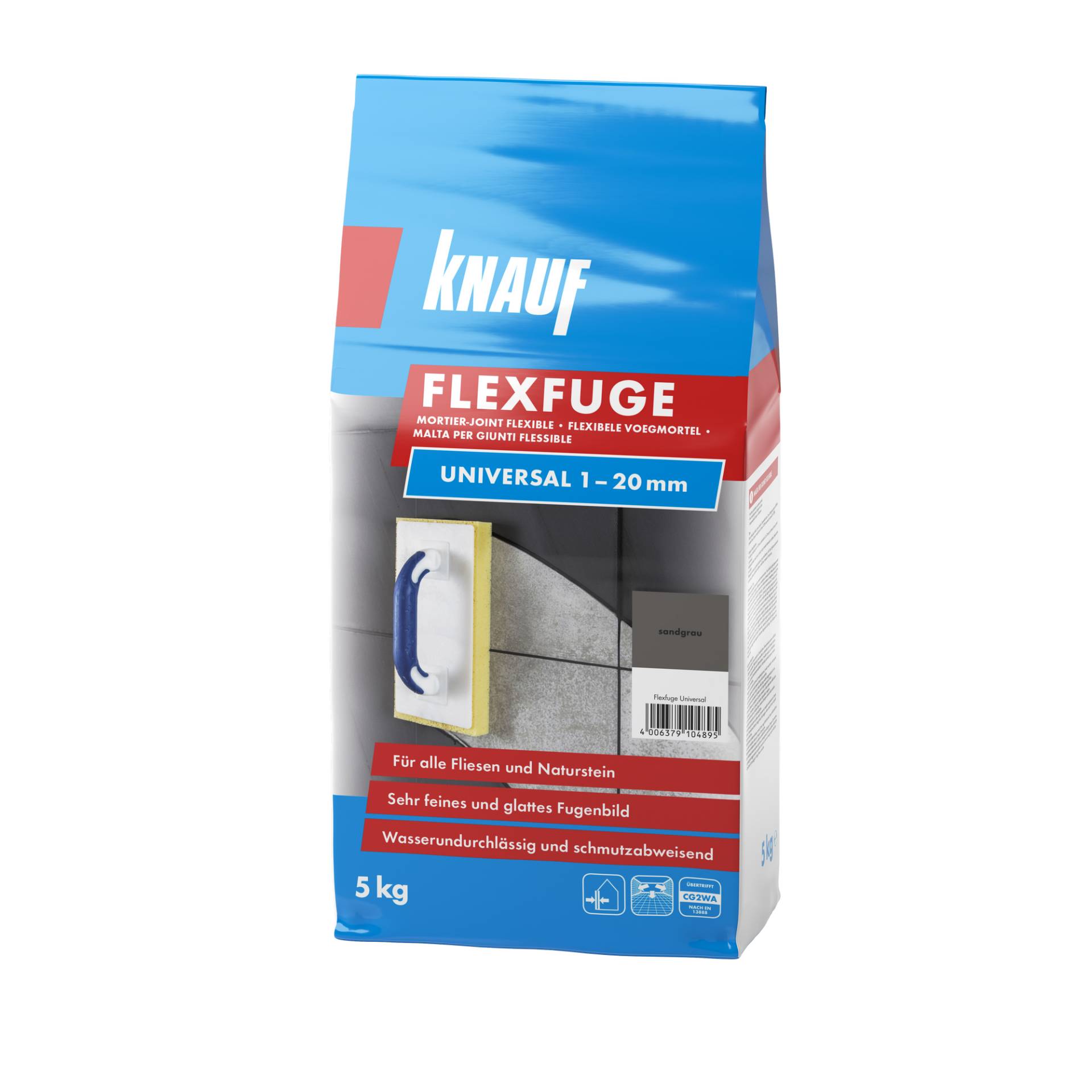 Knauf Flexfuge 'Universal' sandgrau 5 kg Knauf Flexfuge 'Universal' sandgrau 5 kg von Knauf