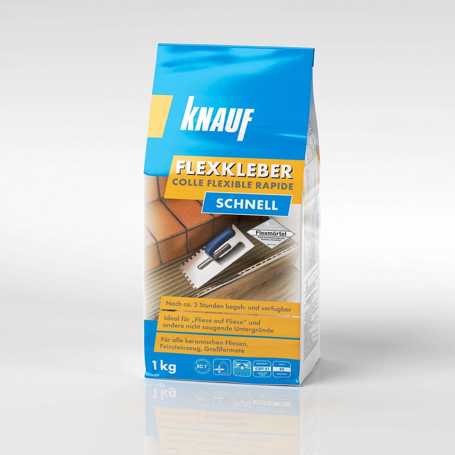Knauf Flexkleber Schnell Grau 1 kg von Knauf
