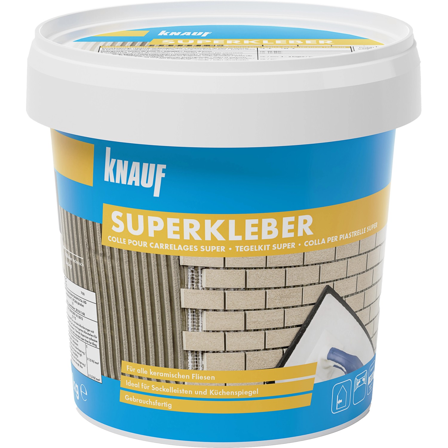 Knauf Fliesenkleber Superkleber Grau 1 kg von Knauf