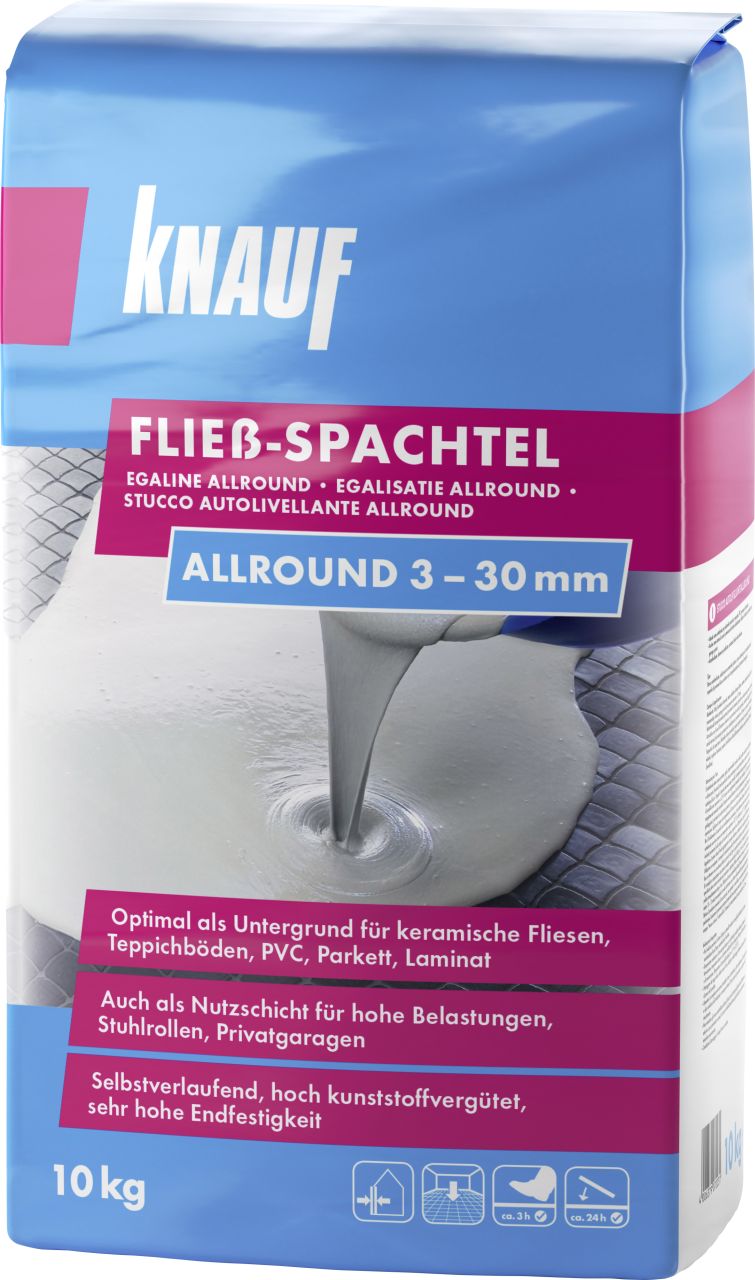 Knauf Fließspachtel allround grau, 10 kg, für Innen von Knauf