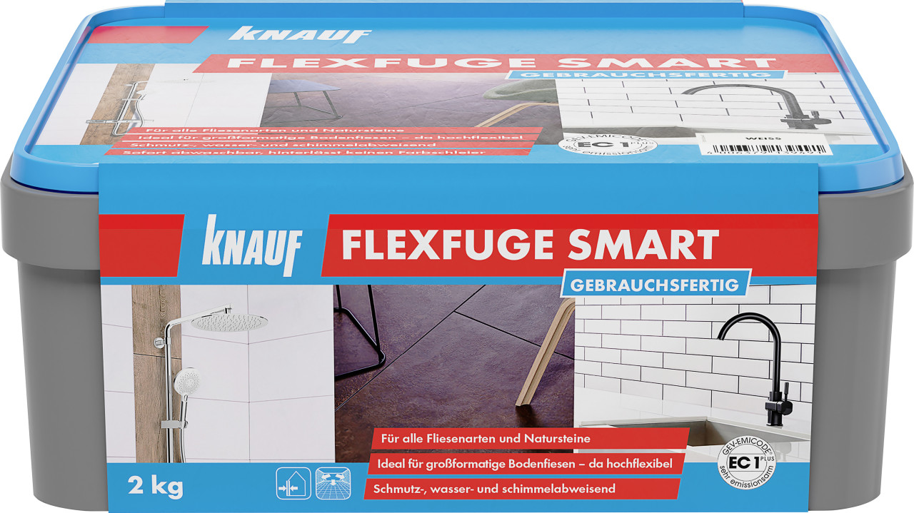 Knauf Fugenmörtel Flexfuge Smart 2 - 20 mm weiß 2 kg von Knauf