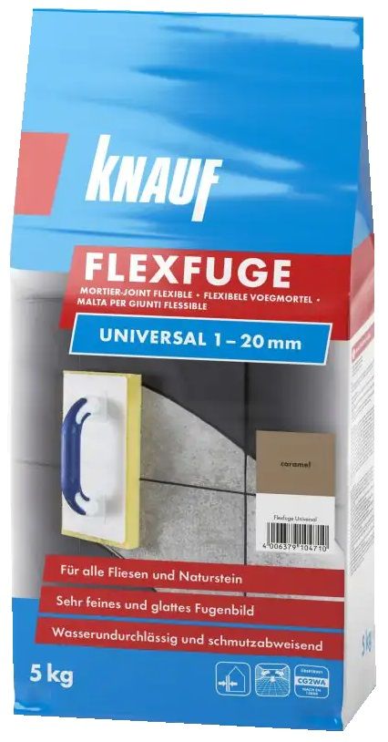 Knauf Fugenmörtel Flexfuge Universal 1 - 20 mm caramel 5 kg von Knauf