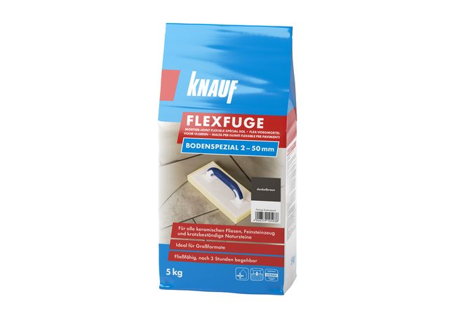 Knauf Fugenmörtel Flexfuge Universal 1 - 20 mm dunkelbraun 5 kg von Knauf