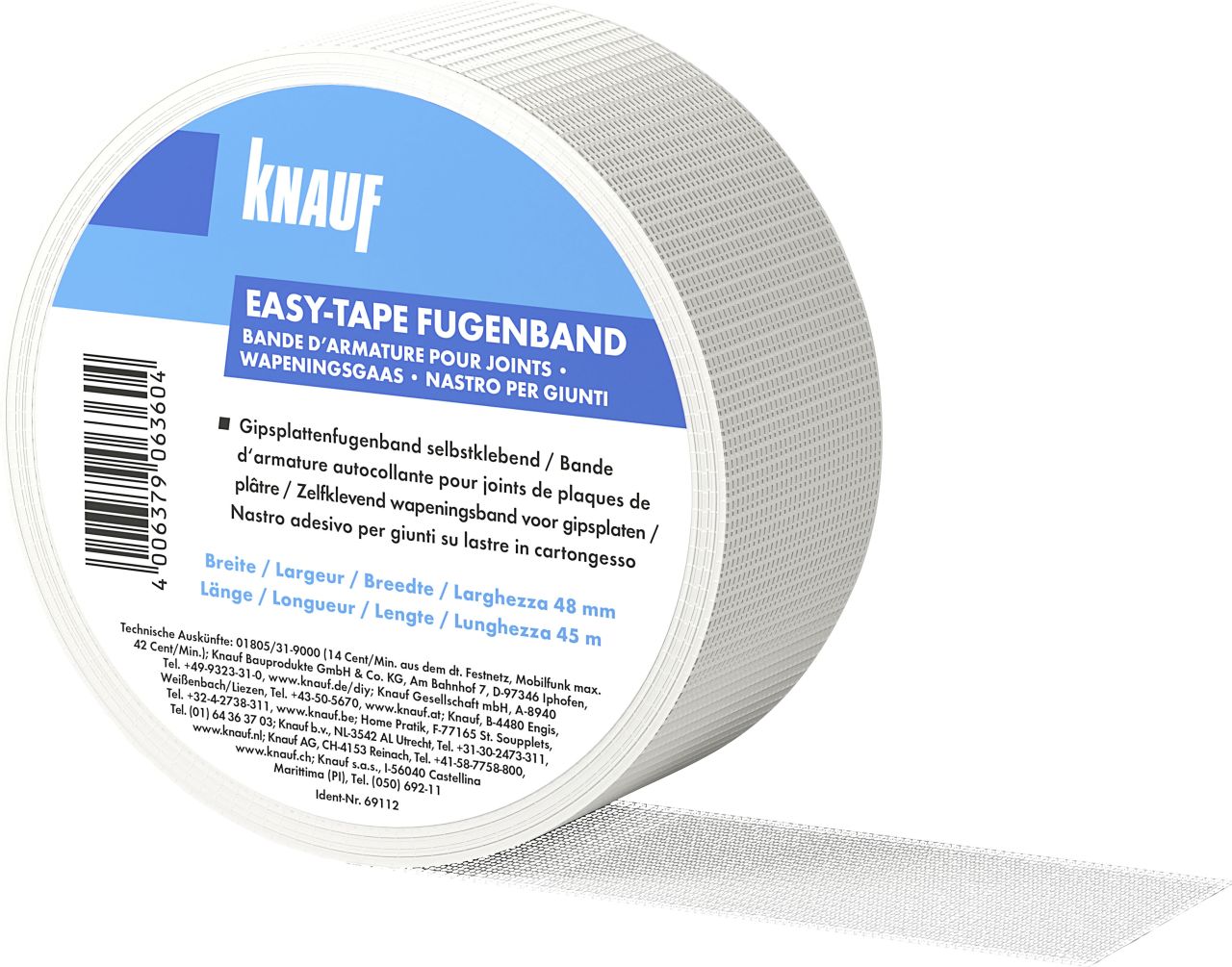 Knauf Gipsfaser-Fugenband easy-tape 45 m x 48 mm von Knauf