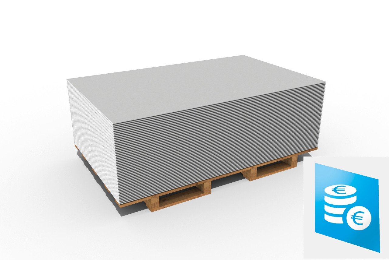 Knauf Gipskarton-Bauplatte GKB 200 x 125 cm 12,5 mm 50 St. Palettenabnahme Knauf Gipskarton-Bauplatte GKB 200 x 125 cm 12,5 mm 50 St. Palettenabnahme von Knauf