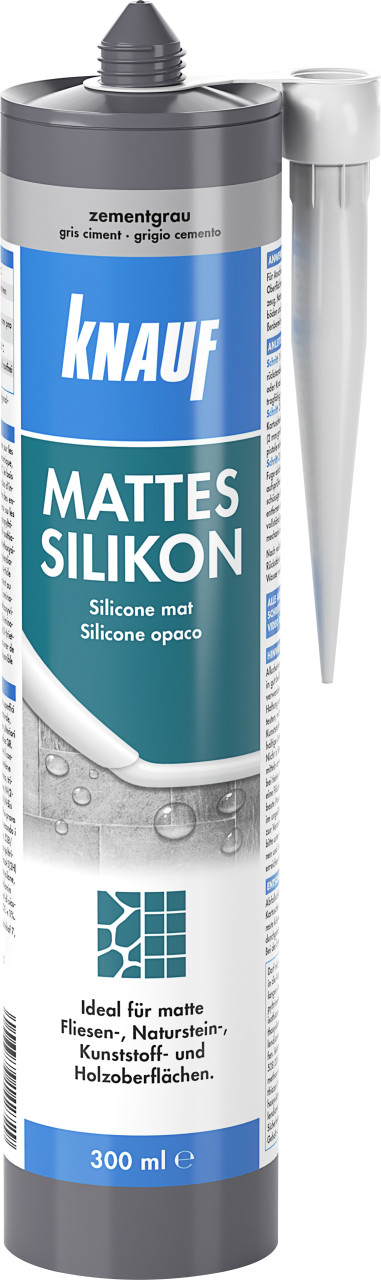 Knauf Mattes Silikon zementgrau 300 ml von Knauf