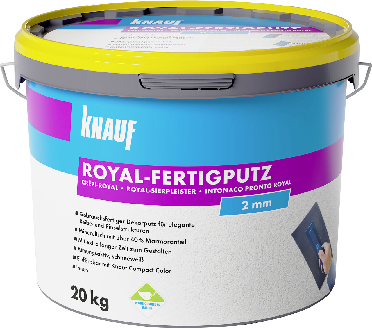 Knauf Royal-Fertigputz 20 kg 2,0 mm Körnung, schneeweiß von Knauf