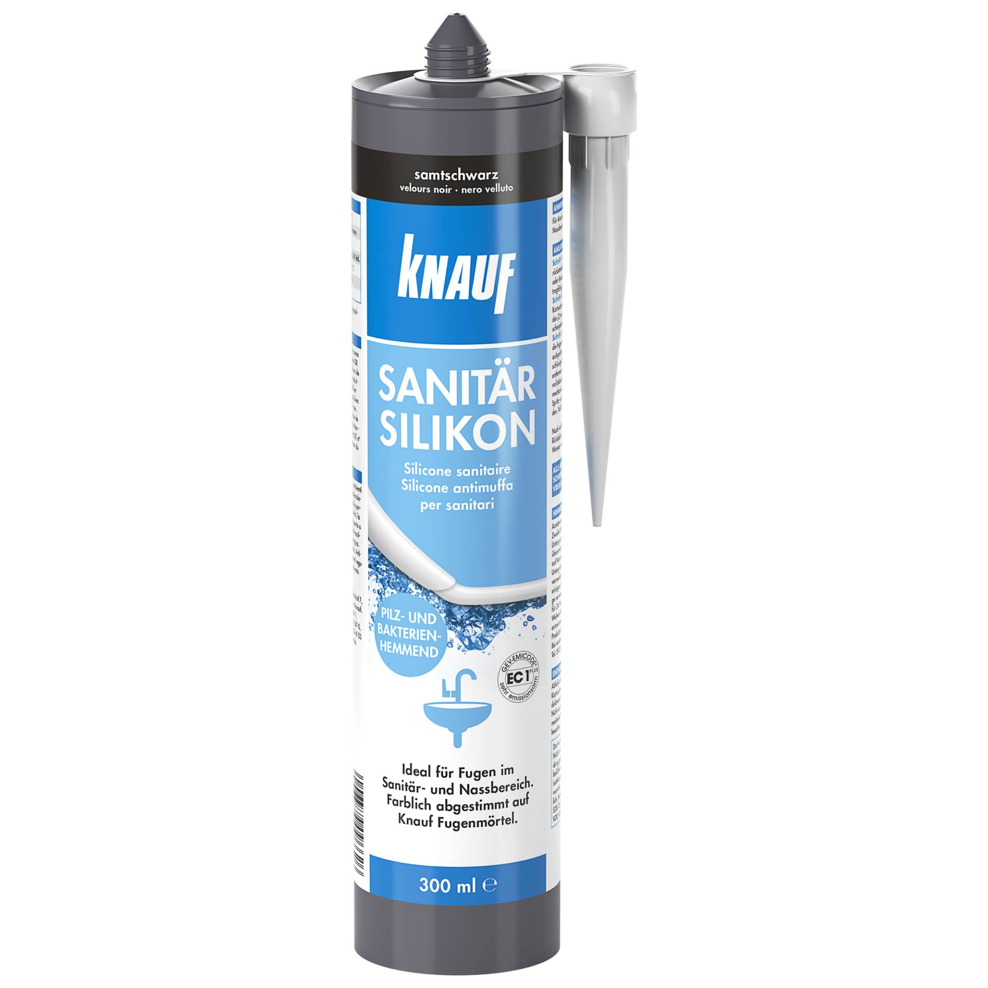 Knauf Sanitärsilikon samtschwarz 300 ml Knauf Sanitärsilikon samtschwarz 300 ml von Knauf