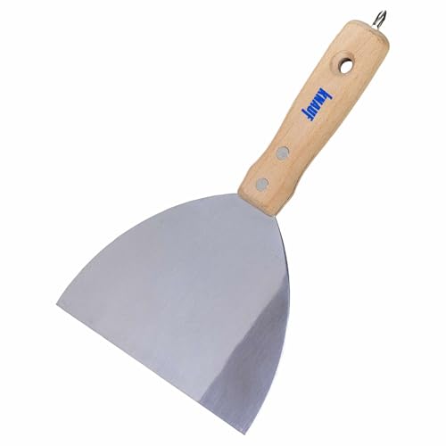 Knauf Schraubgriff-Spachtel mit Bit zum Spachteln von Fugen, 15-cm breit, rostfrei – Bit-Spachtel zum Verspachteln von Spachtelmasse und Schrauben von Gipskarton-Platten / Gipsfaser-Platten von Knauf