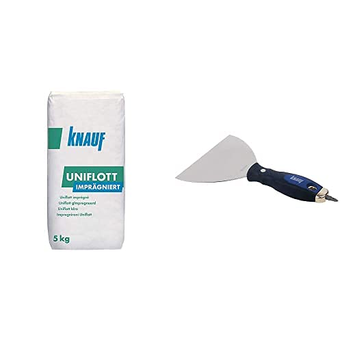 Knauf Uniflott imprägniert 5 kg mit Knauf Schraubgriffspachtel 15 cm breit - Set aus 2 Artikeln von Knauf