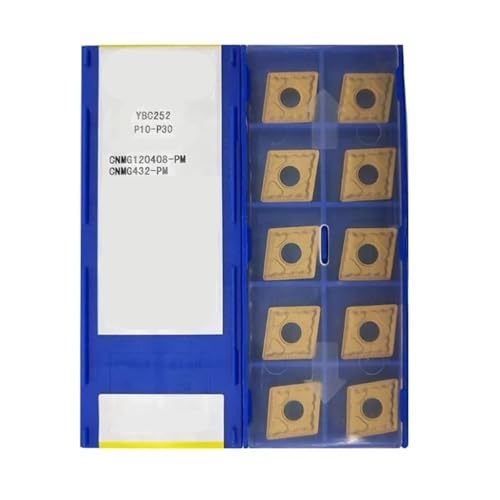 Externes Drehwerkzeug aus Hartlegierung 10 STÜCKE CNMG120408 YBC252 Externe Drehwerkzeuge Hartlegierung Drehmaschine Cutter Werkzeug for Stahl von Knbxcwd