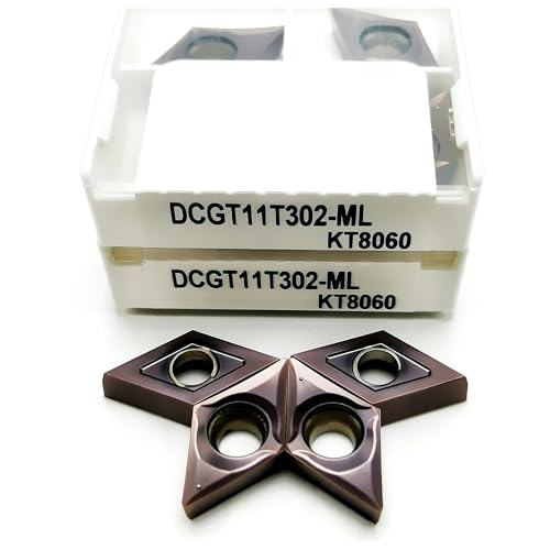 Externes Drehwerkzeug aus Hartlegierung 10 STÜCKE DCGT11T302-ML KT8060 Hartmetall-außendrehwerkzeuge Hartmetall-drehmeißel Drehmaschine Cutter Edelstahlteile von Knbxcwd