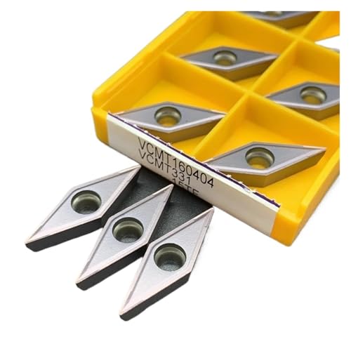 Externes Drehwerkzeug aus Hartlegierung 10 STÜCKE Hartmetall VCMT110304 VCMT160404 15TF/6020 Zylindrischen Metall Fräser Drehmaschine Drehwerkzeug(VCMT160404 15TF) von Knbxcwd