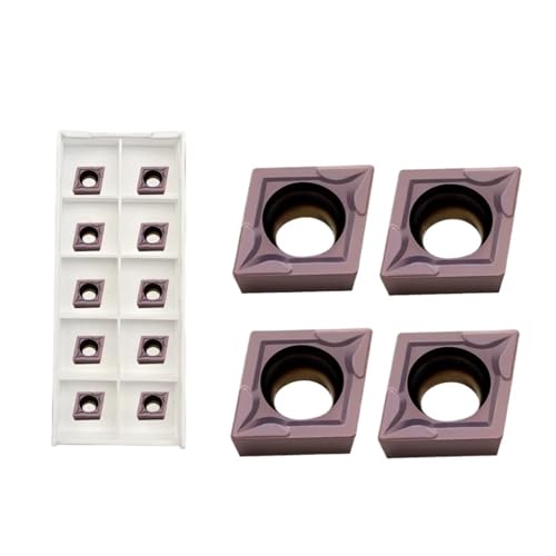 Externes Drehwerkzeug aus Hartlegierung 10 stücke CCMT060204-MA CCMT060208-MA Harte Legierung Drehen Werkzeuge Drehmaschine Cutter Klinge for Edelstahl(CCMT060204-MA) von Knbxcwd