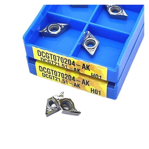 Externes Drehwerkzeug aus Hartlegierung 10 stücke DCGT070202 DCGT070204 DCGT070208 DCGT11T302 DCGT11T304 DCGT11T308 AK H01 Harte Legierung Klinge Externe Drehen Werkzeug(DCGT070204 AK H01) von Knbxcwd