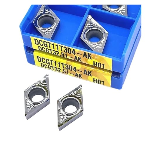 Externes Drehwerkzeug aus Hartlegierung 10 stücke DCGT070202 DCGT070204 DCGT070208 DCGT11T302 DCGT11T304 DCGT11T308 AK H01 Harte Legierung Klinge Externe Drehen Werkzeug(DCGT11T304 AK H01) von Knbxcwd