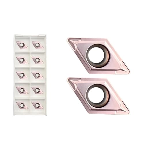 Externes Drehwerkzeug aus Hartlegierung 10PCS DCMT070204 DCMT11T304 DCMT11T308 Harte Legierung Drehen Werkzeuge for Edelstahl Drehmaschine Cutter(DCMT11T304) von Knbxcwd