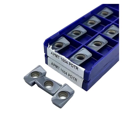 Externes Drehwerkzeug aus Hartlegierung 10PCS Harte Legierung Klinge Fräser Externe Drehen Werkzeug Bearbeitbar Edelstahl Material(APMT1604 PDTR LT30) von Knbxcwd