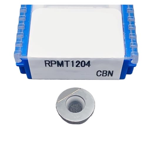 Externes Drehwerkzeug aus Hartlegierung 2 STÜCKE RPMT1204/RPMW1003 PCD CBN Hartlegierung Rundfräser Schneidwerkzeug Klinge for Aluminium und Stahl(RPMT1204 CBN) von Knbxcwd